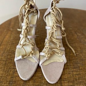 Womens high heels. Nude. Straps. Size 43/11. Brand new without tags.